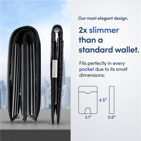 Mens AirTag Wallet with Money Clip Air Tag Wallet Card Holder RFID Blocking - Picture 5 of 7